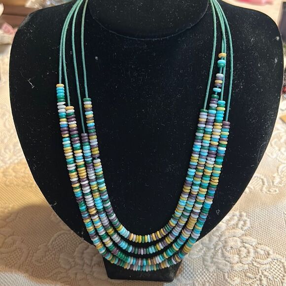 Zad Southwest 4 Strand Beaded Necklace - Picture 1 of 4